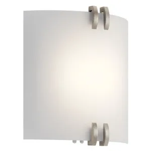 12 in. LED Wall Light Brushed Nickel Finish