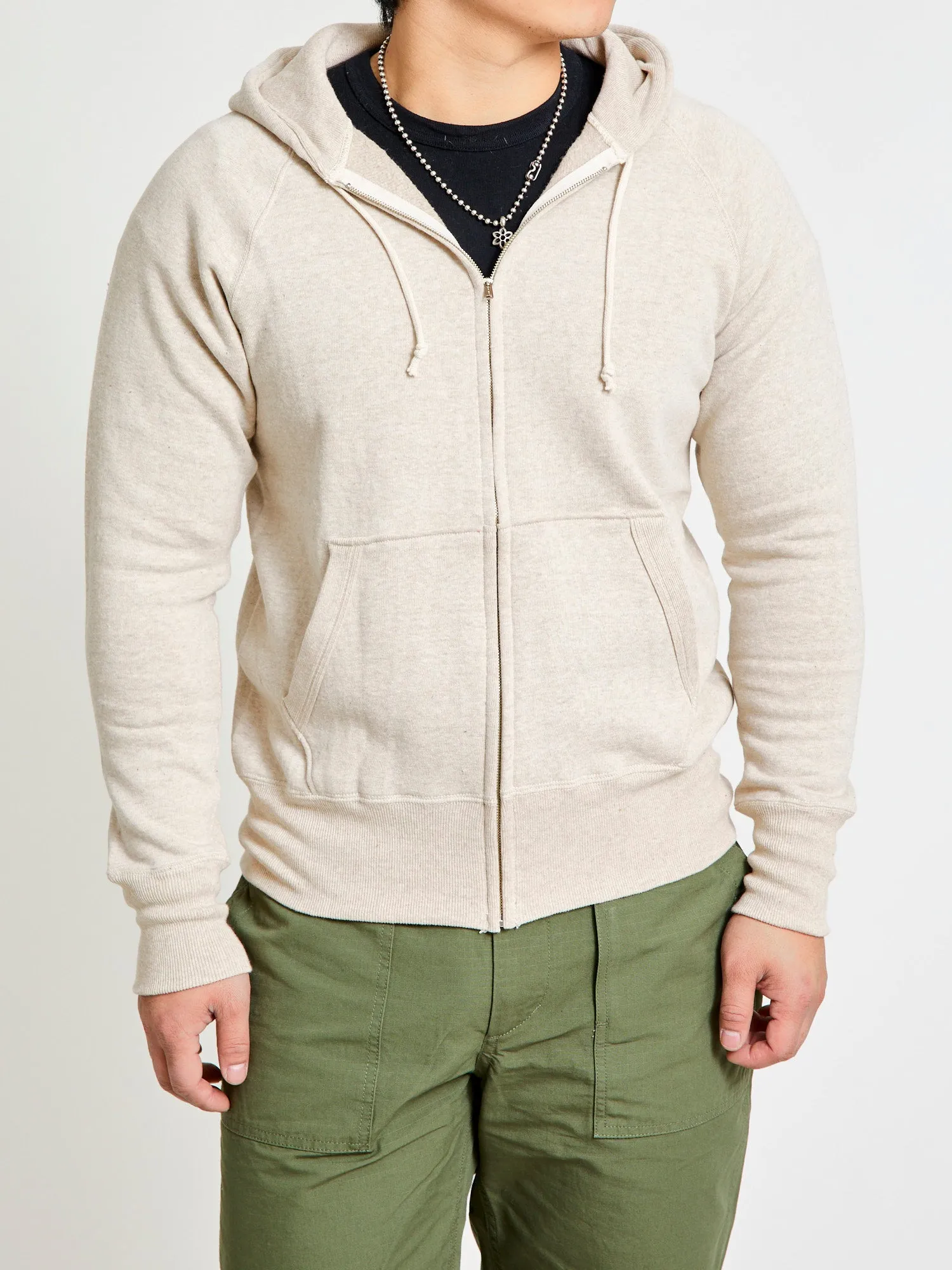 451 Loopwheel Zip Hoodie in Oatmeal