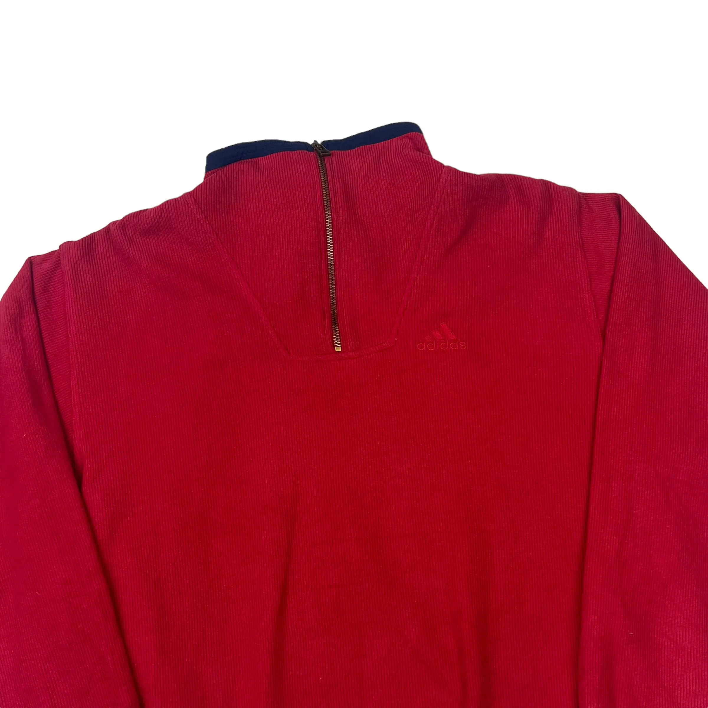 Adidas Red Quarter Zip Sweatshirt