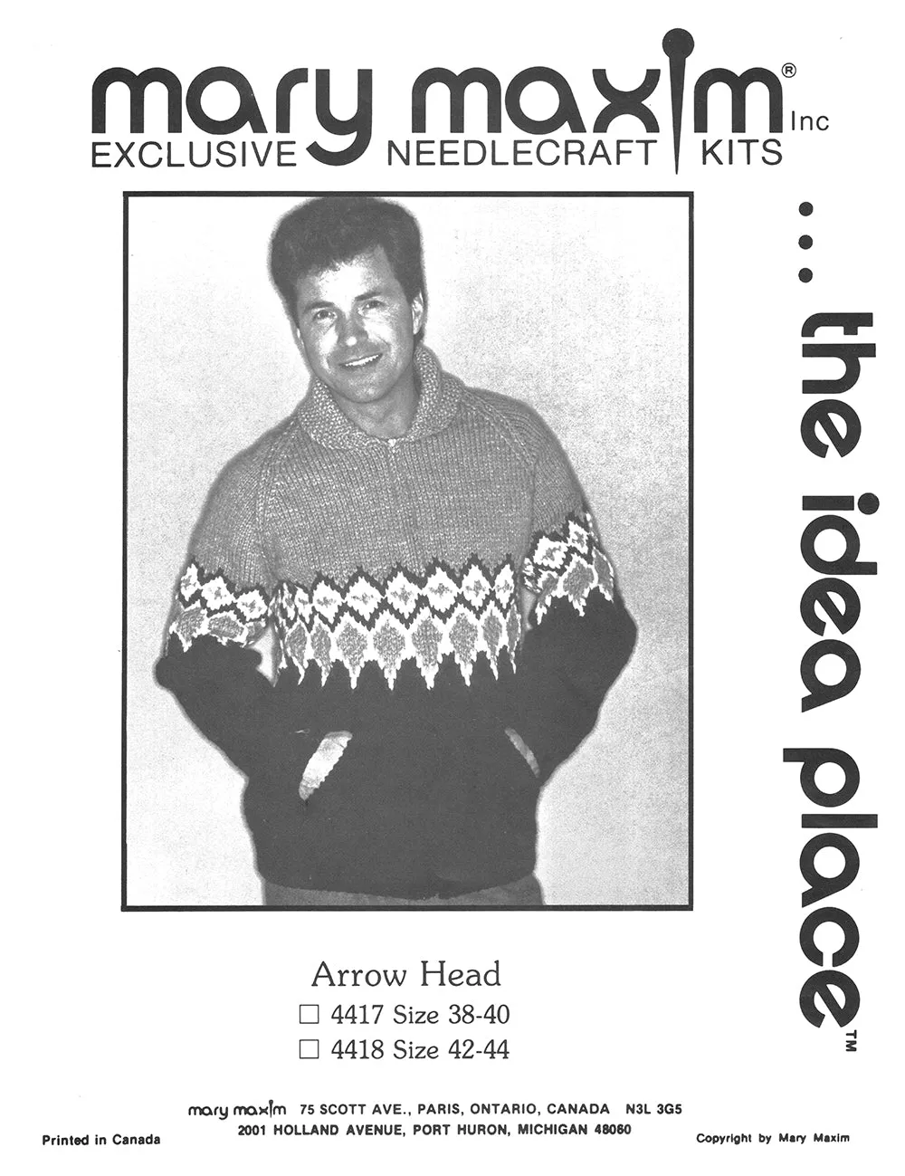 Arrow Head Zip-Up Pattern