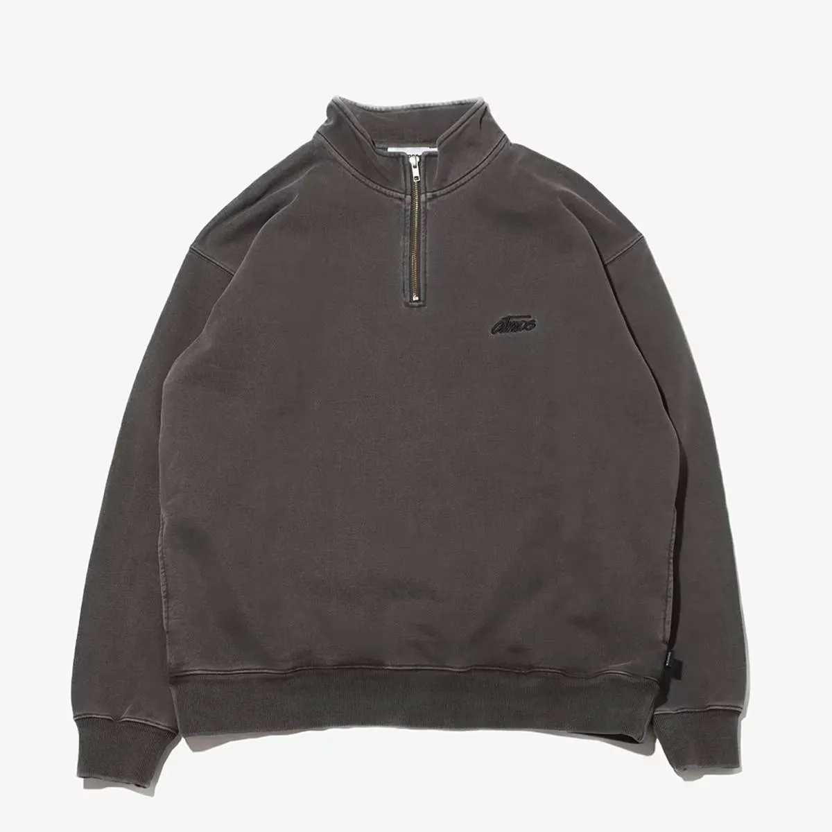 ATMOS PIGMENT DYED HALF ZIP SWEATSHIRT