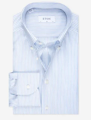 Blue Stripe Buttondown Slim Fit Shirt