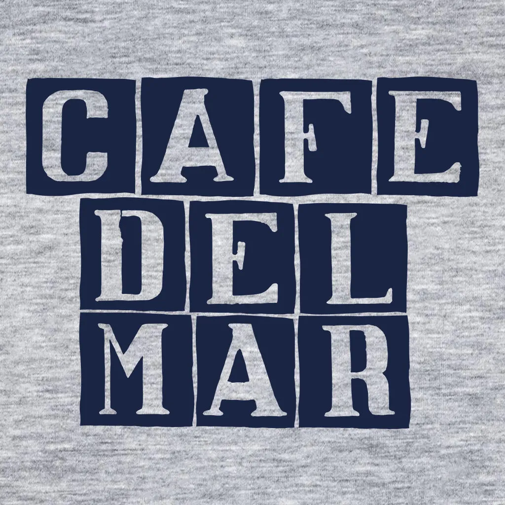 Café del Mar Blue Tile Logo Men's Iconic Zip-through Hoodie