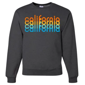 California Rainbow Stack Crewneck Sweatshirt