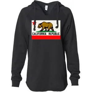 California Republic Original Bear Flag Women's Soft Hooded Pullover