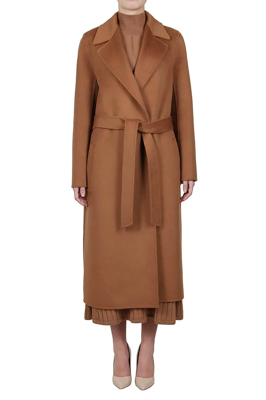 Cashmere and Wool Belted Coat - Wheat