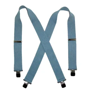 CTM® Men's Denim Clip-End 2 Inch Suspenders