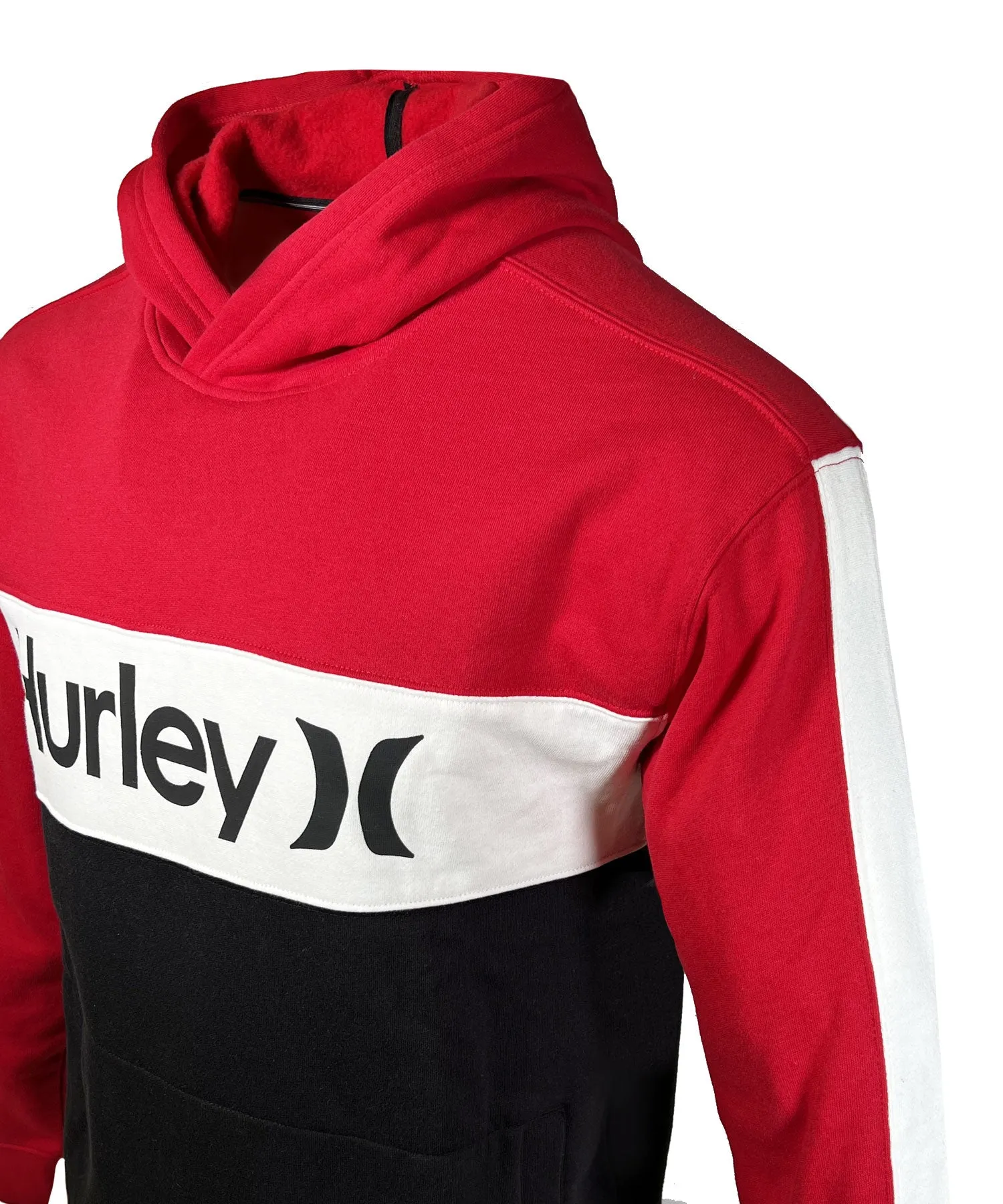 Hurley Blocked Pullover Fleece - Red