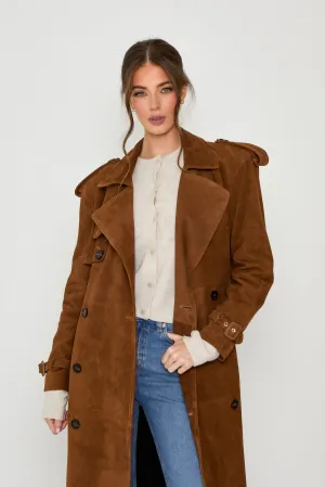 Kendall Suede Trench Coat