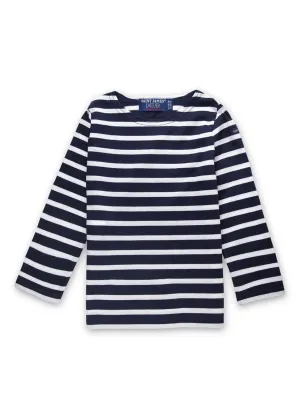 Minquiers striped sailor shirt for kids - in light cotton (MARINE/NEIGE)