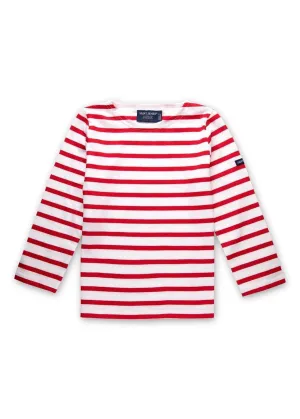 Minquiers striped sailor shirt for kids - in light cotton (NEIGE/TULIPE)