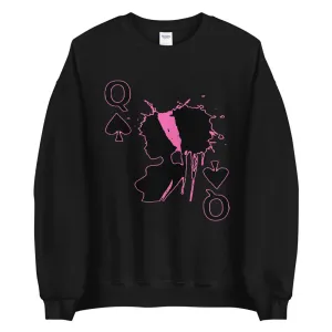 Queen of Spades Pink Unisex Adult Sweatshirt