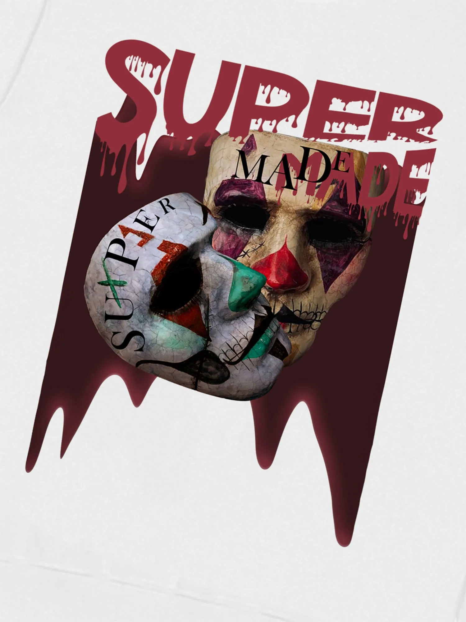 Thesupermade Logo Double Mask Printed Hoodie