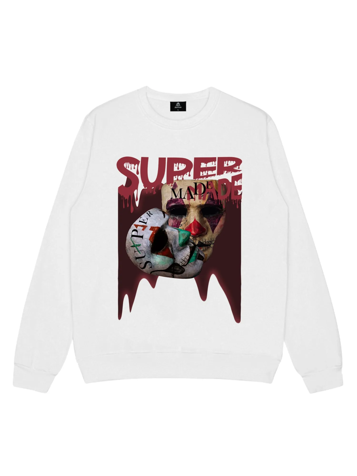 Thesupermade Logo Double Mask Printed Hoodie