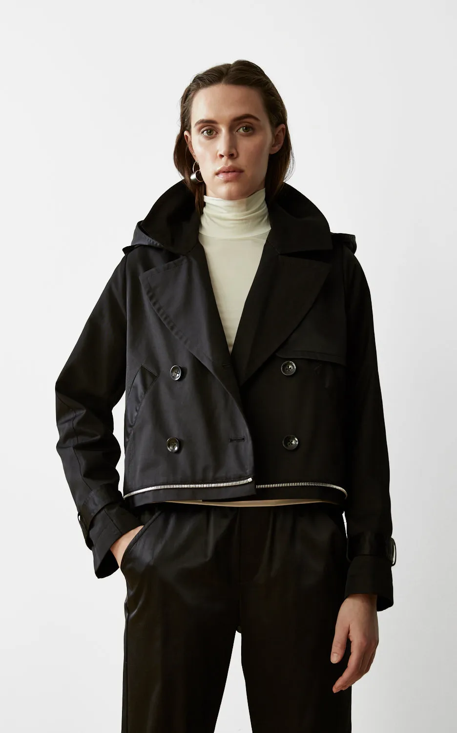 WATER-RESISTANT SUSTAINABLE CONVERTIBLE TRENCH  ** Only 1 left