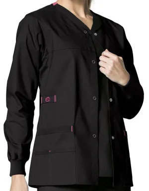 Wonderwink WonderFlex 28.75 Inch Women's Constance Snap Front Warm-up Jacket